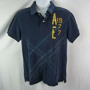 American Eagle Outfitters Blue Polo Size Large